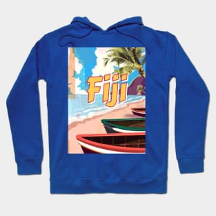 retro fiji island travel poster Hoodie